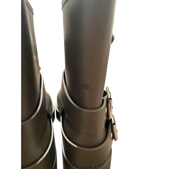 Jeffrey Campbell Women's Green Buckle Ankle Controller Moto Rain Boots Size 9 - Picture 6 of 10